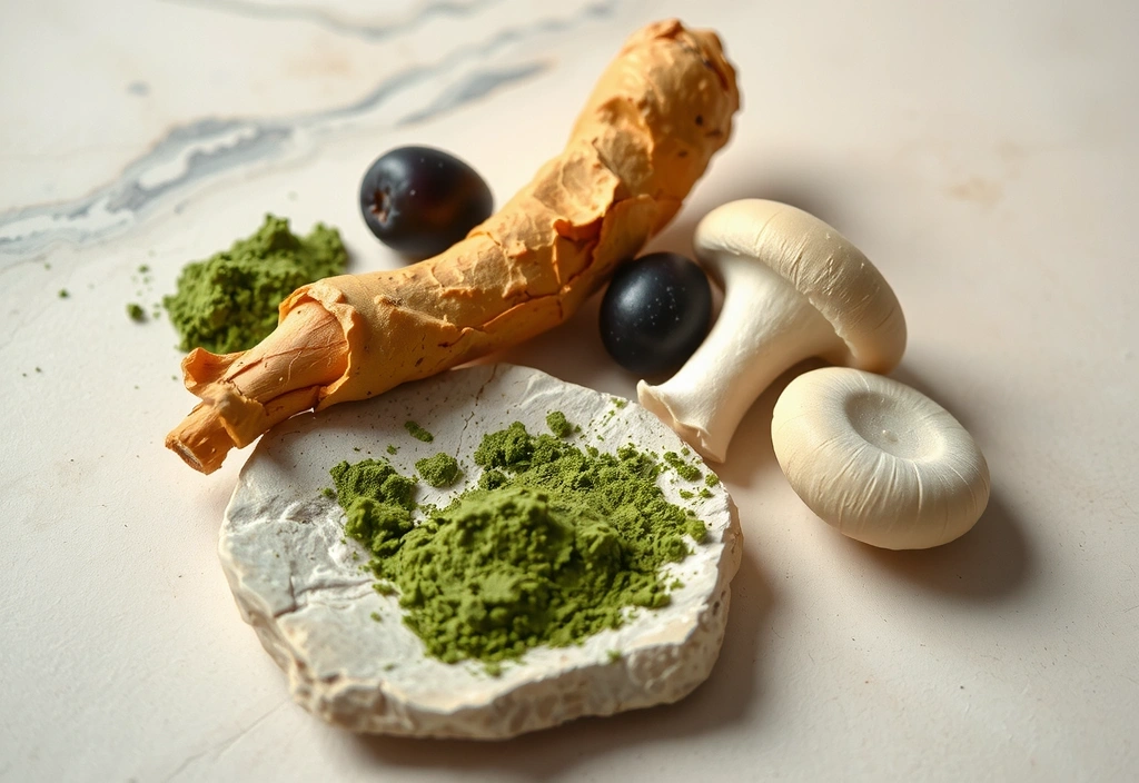 Natural wellness ingredients, serene and balanced, no text